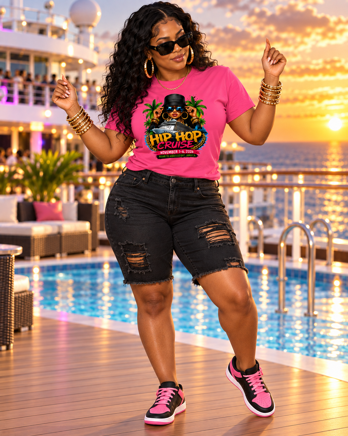 Hip Hop Cruise 2026 Miami to Jamaica T-Shirt