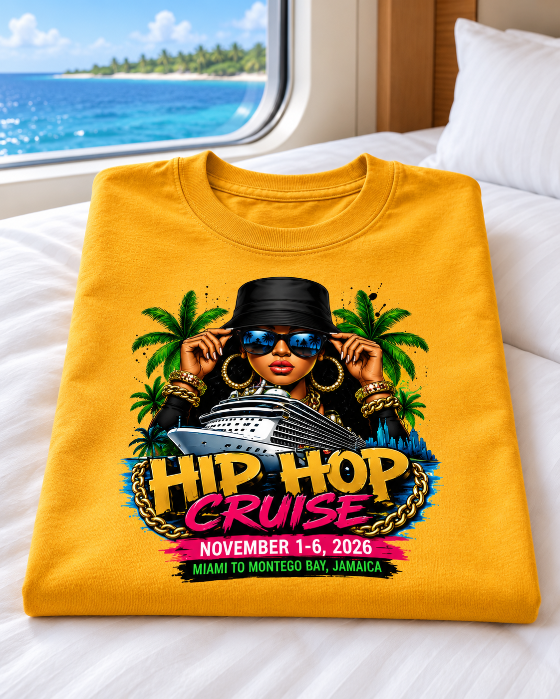 Hip Hop Cruise 2026 Miami to Jamaica T-Shirt