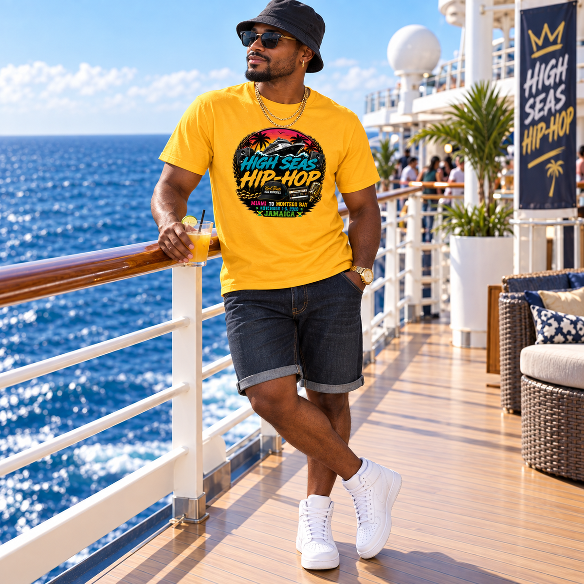 High Seas Hip Hop Cruise 2026 Miami to Jamaica T-Shirt