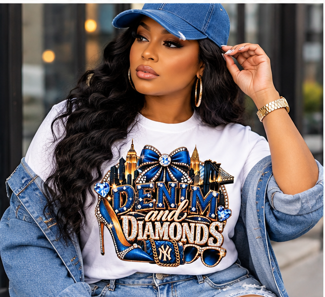 Denim and Diamonds Graphic Tee